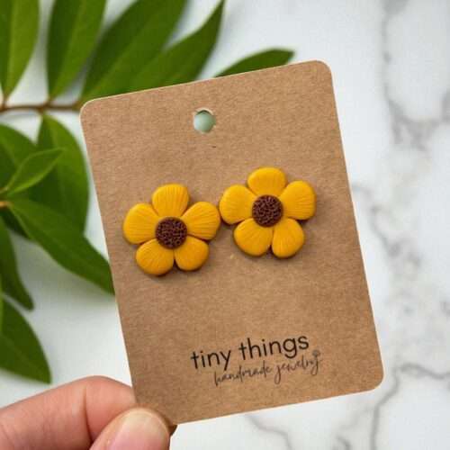 Statement-Blumen-Ohrringe-ockergelb Statement Blumen Ohrringe ockergelb I tiny things jewelry